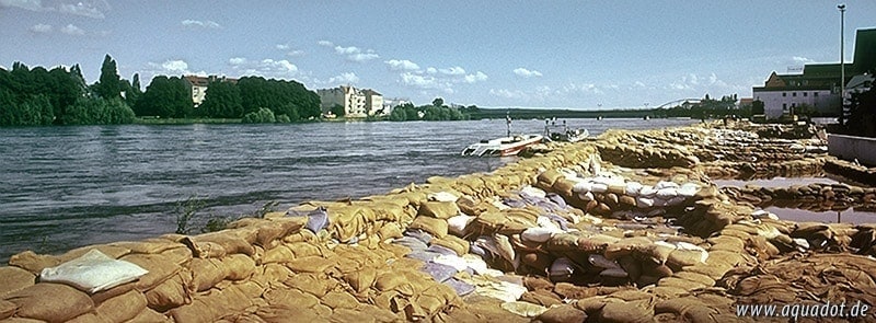 Hochwasser Oder Deichbrüche Sandsäcke Sommerhochwasser 1997 Bärbel Koppe